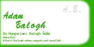 adam balogh business card