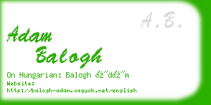 adam balogh business card